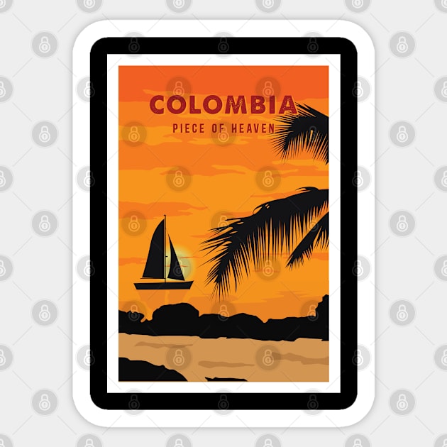 Colombia sunset Sticker by NeedsFulfilled